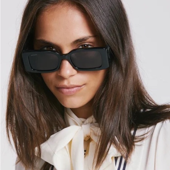 NEW GUCCI GG1325S 001 BLACK SQUARE WOMEN SUNGLASSES GUCCI - Picture 8 of 15